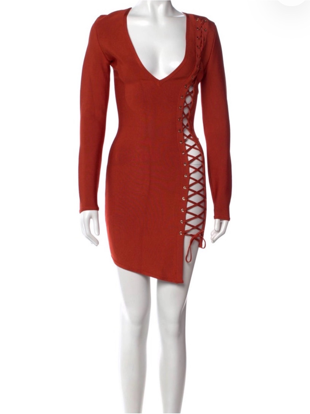 House of cb Lace-Up Bodycon Dress